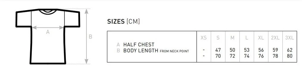 Tabela rozmiarów męska - sklep KONTRA-BANDA